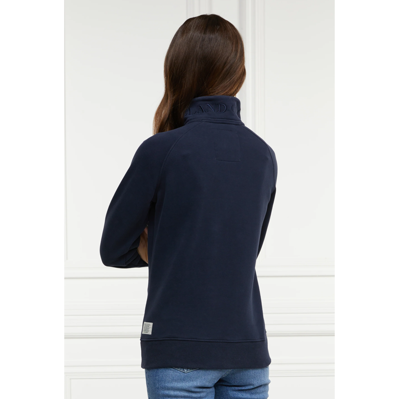 Holland Cooper Crest Zip Henley - Ink Navy-1